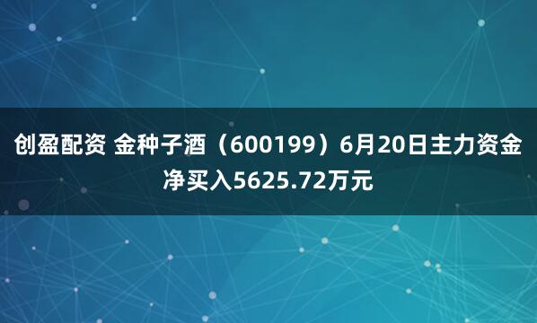 创盈配资 金种子酒（600199）6月20日主力资金净买入5625.72万元