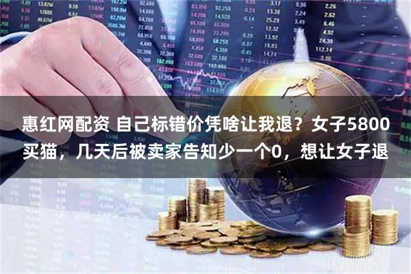惠红网配资 自己标错价凭啥让我退？女子5800买猫，几天后被卖家告知少一个0，想让女子退